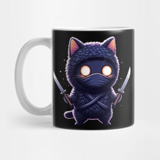 Stealthy Whiskered Warrior Ninja Cat Mug